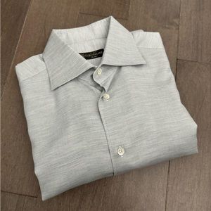 Corneliani - luxury cotton dress shirt in grey heather (size 15.75/40) Italy